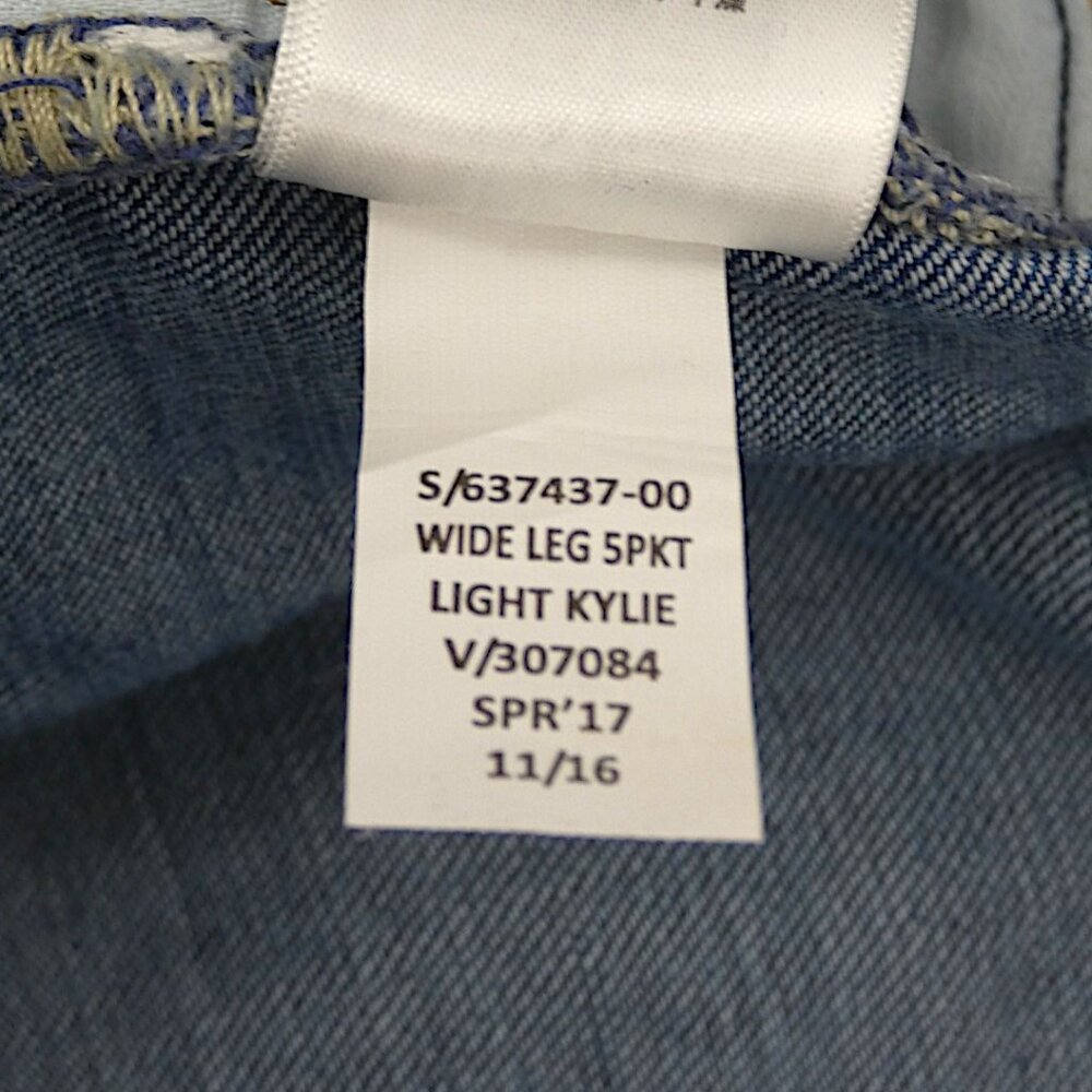 NWT GAP 1969 Wide Leg 5 Pocket Light Kylie High Rise Denim Blue Jeans Size 12 - Picture 7 of 8